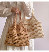 Women’s Retro Cotton Knitted Fishnet Bag Shoulder Bag for Boho Everyday Style & Gifts