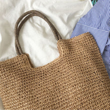 Strand-Strohtasche für Damen für Strand, Urlaub und Sommer-Outfits