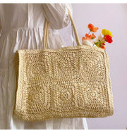 Women’s Large Straw Summer Tote for Beach, Vacation & Summer Outfits