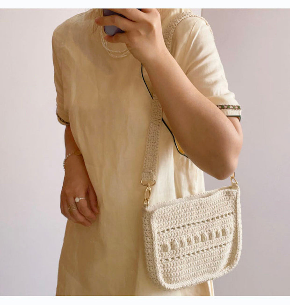 Handgemachte Häkel-Umhängetasche für Damen im Boho-Stil – perfekt für den Alltag oder als Geschenk