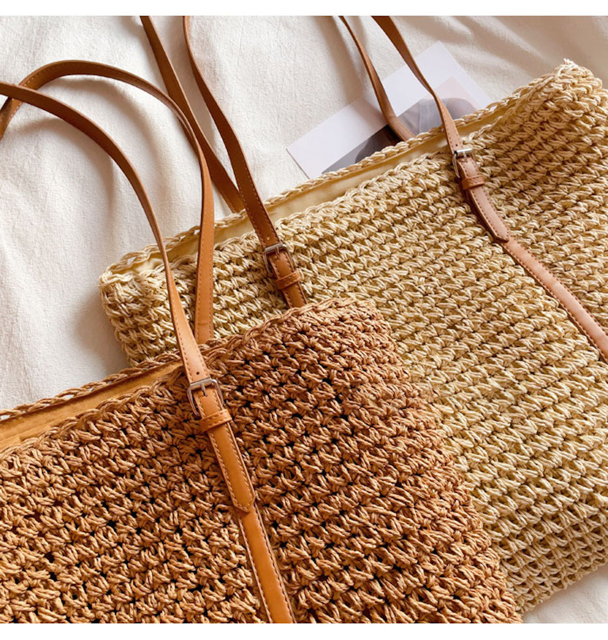 Women’s Chic Large Straw Woven Summer Bag Tote Bag for Beach, Vacation & Summer Outfits