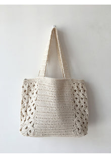 Crochet Cotton Retro Artsy Knitted Shoulder Women's Woven Bag for Boho Everyday Style & Gifts