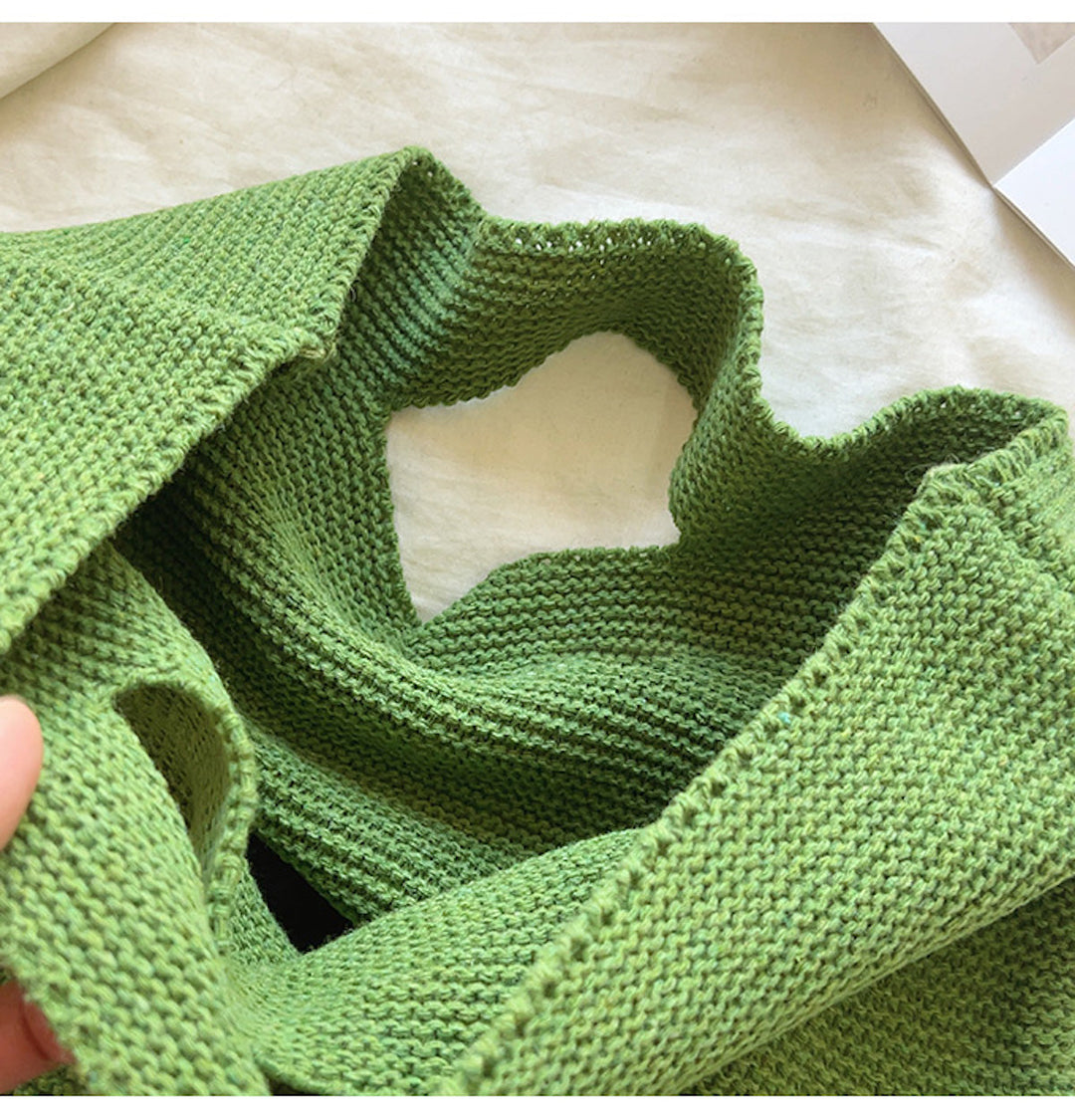 Women’s Crochet Cotton Retro Style Knit Handbag Shoulder Bag for Boho Everyday Style & Gifts