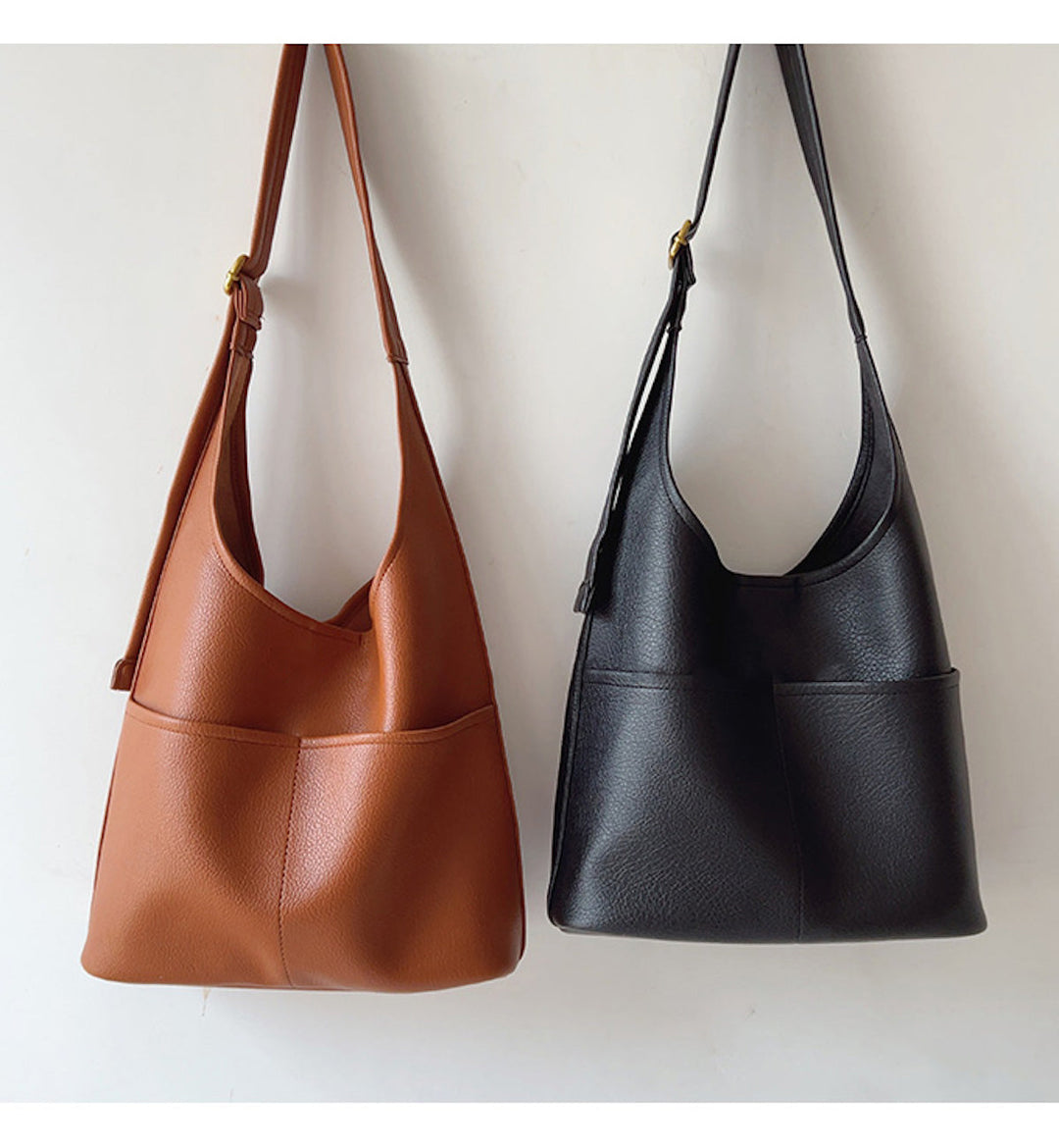 Women’s Simple Leather Tote Bag for Everyday City Outfits