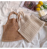 Women’s Retro Cotton Knitted Fishnet Bag Shoulder Bag for Boho Everyday Style & Gifts