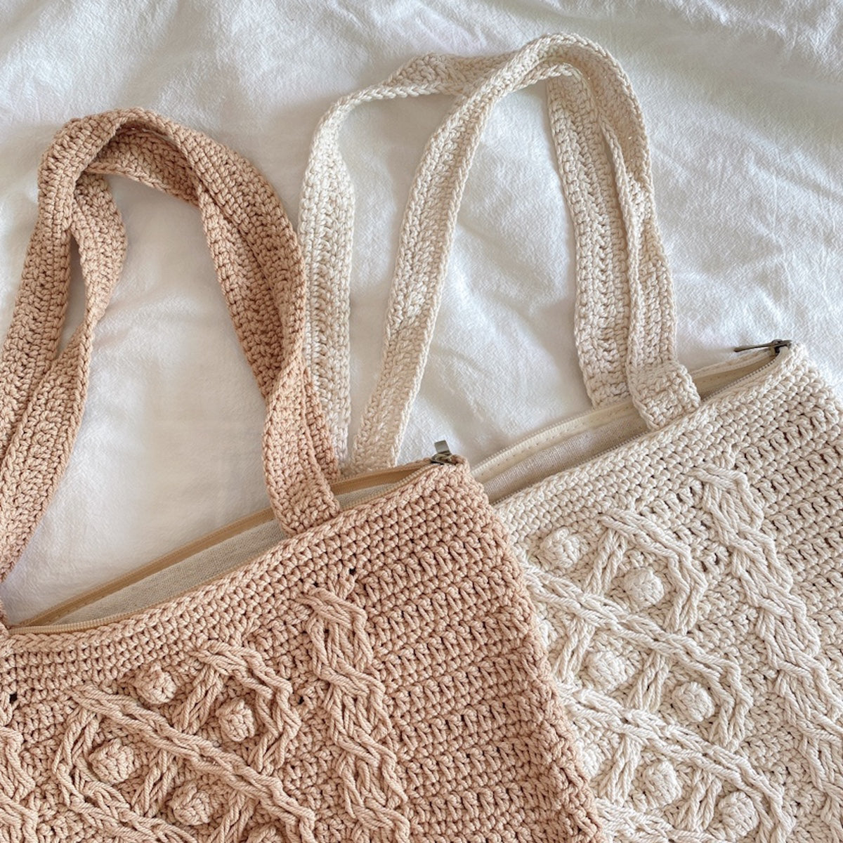 Women’s Handmade Cotton Knitted Shoulder Bucket Bag Crossbody Bag for Boho Everyday Style & Gifts