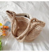 Women’s Crochet Cotton Twine Knitted Shoulder Bag Tote Bag for Boho Everyday Style & Gifts