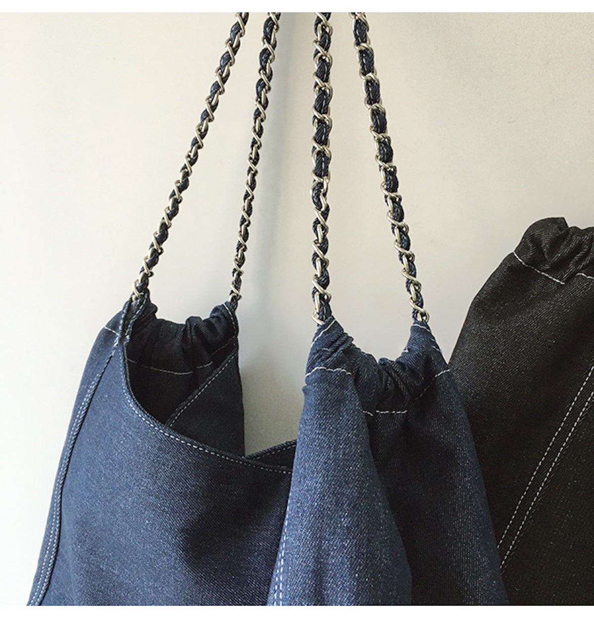 Women’s Retro Chain Strap Denim Tote for Everyday Outfits & Gifts
