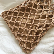 Women’s Crochet Bag with Fishnet Design Top Handle Bag for Boho Everyday Style & Gifts