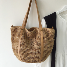 Women’s Large Straw Woven Tote Bag for Beach, Vacation & Summer Outfits