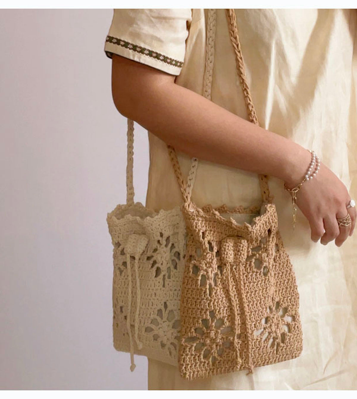 Women’s Crochet Floral Crossbody Bag for Boho Everyday Style & Gifts