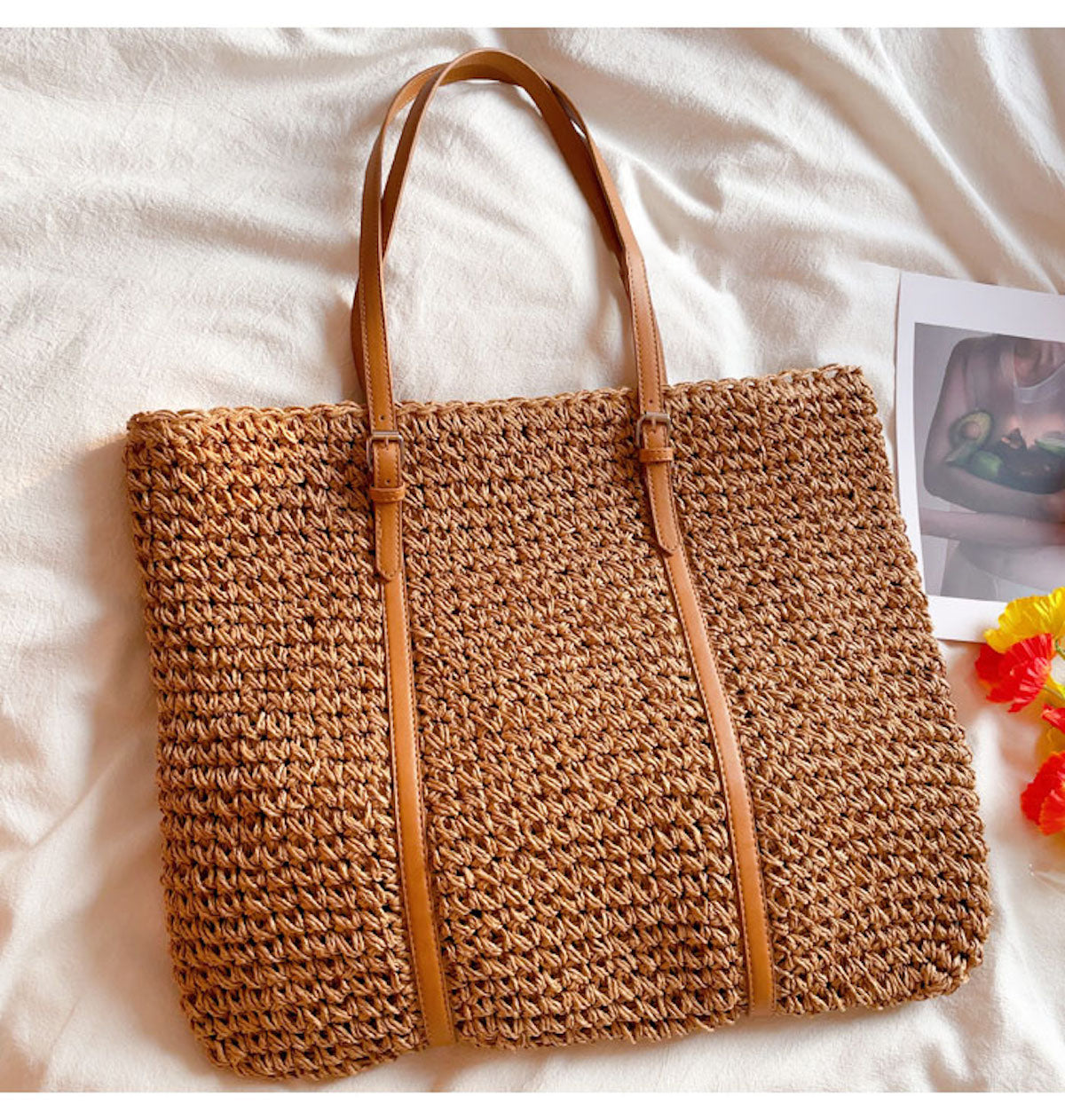 Women’s Chic Large Straw Woven Summer Bag Tote Bag for Beach, Vacation & Summer Outfits