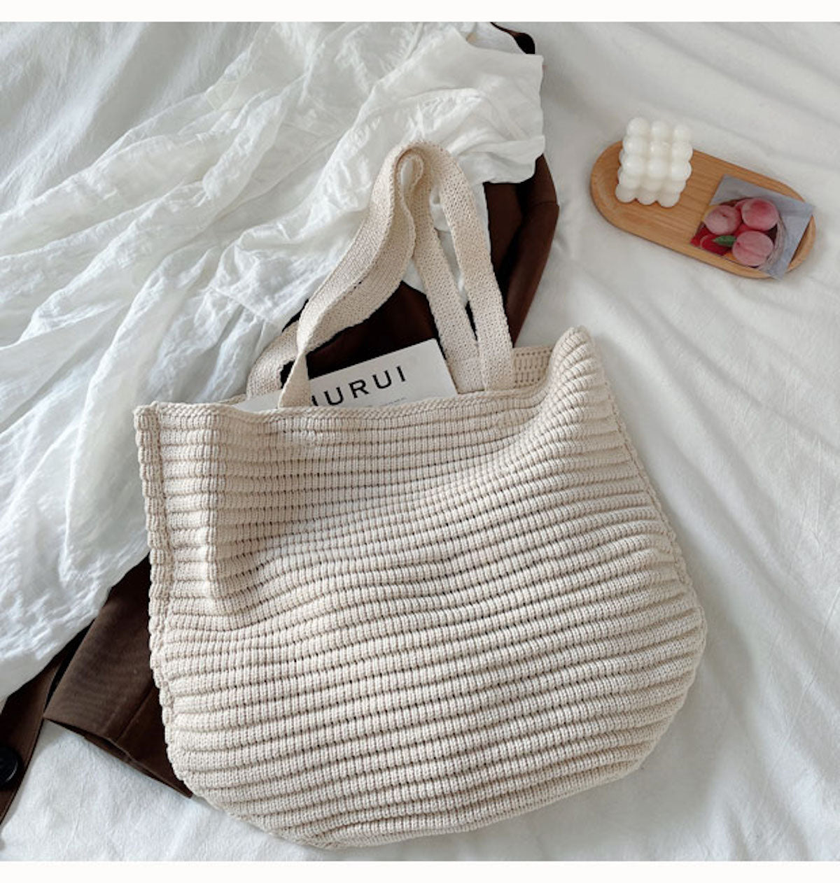Women’s Large Crochet Tote Bag for Boho Everyday Style & Gifts