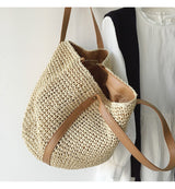 Women’s Large Straw Woven Tote Bag for Beach, Vacation & Summer Outfits