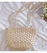 Women’s Simple Woven Straw Tote Bag for Beach, Vacation & Summer Outfits