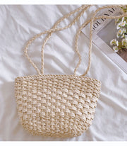 Women’s Simple Woven Straw Tote Bag for Beach, Vacation & Summer Outfits
