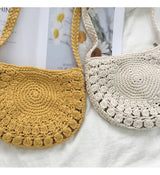 Women’s Small Boho Cotton Knitted Shoulder Bag Purse for Boho Everyday Style & Gifts