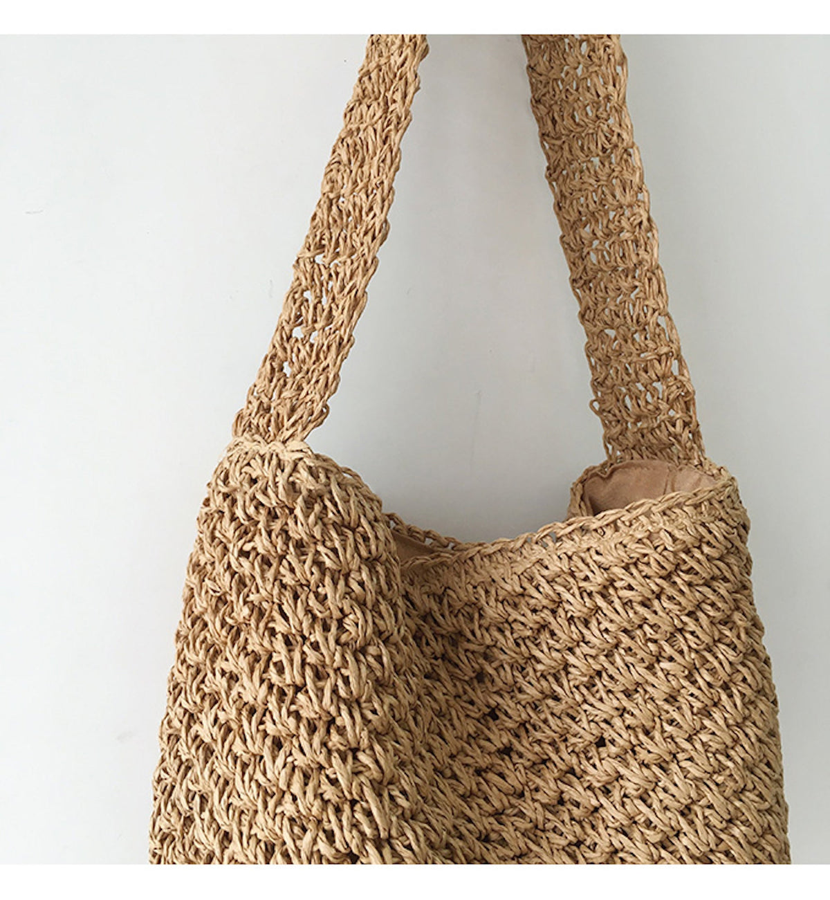 Women’s Straw Shoulder Bucket Bag for Beach, Vacation & Summer Outfits