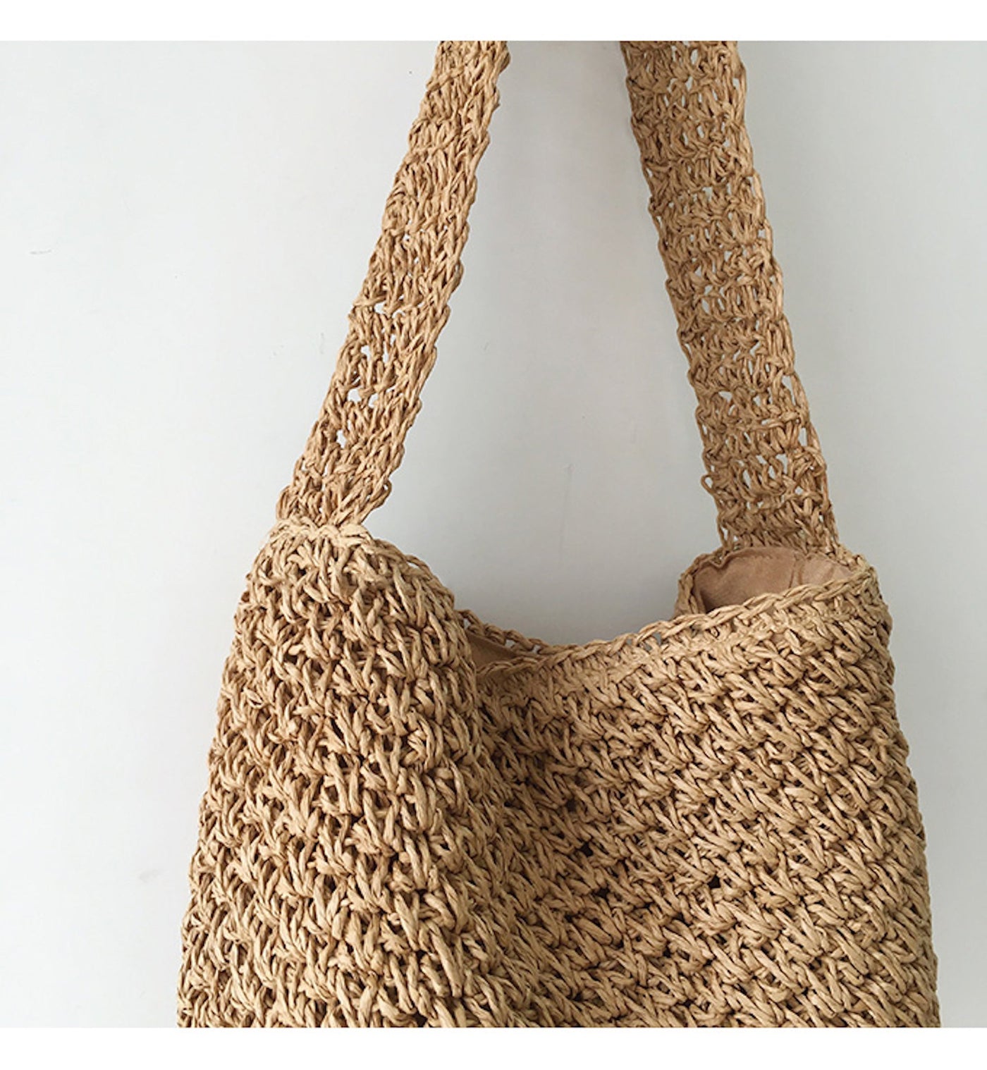 Women’s Straw Shoulder Bucket Bag for Beach, Vacation & Summer Outfits