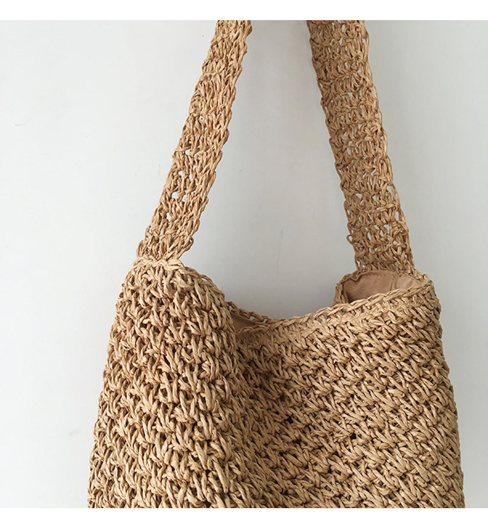 Women’s Straw Shoulder Bucket Bag for Beach, Vacation & Summer Outfits