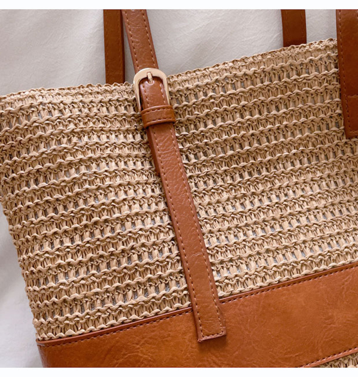 Women’s Straw Woven Tote Shoulder Bag for Beach, Vacation & Summer Outfits