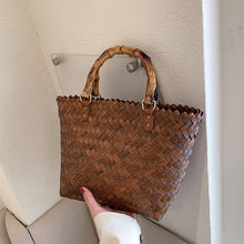 Damen Stroh Handgemachte Sommer Strandkorb Tote für Strand, Urlaub & Sommer Outfits