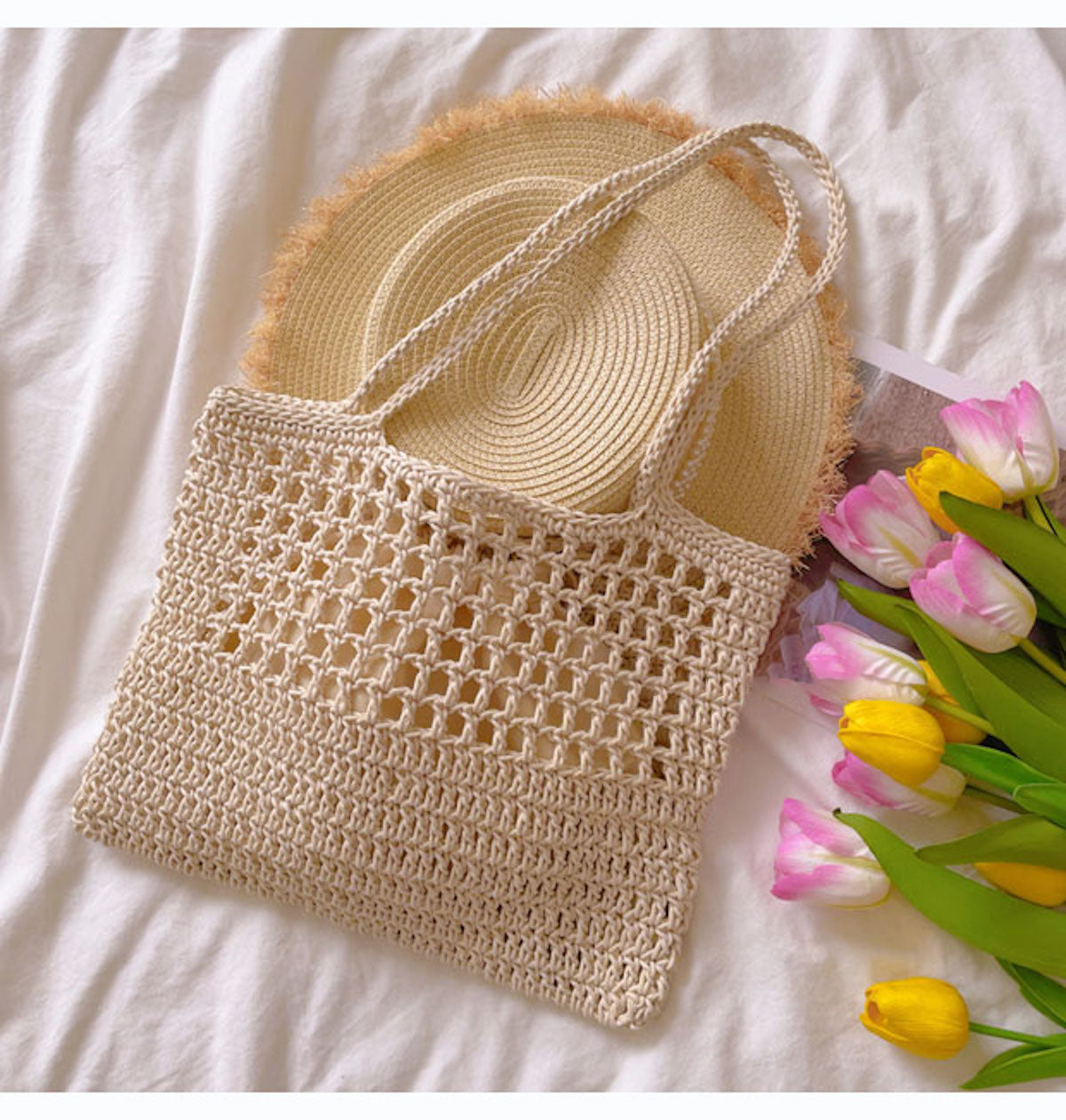 Women’s Simple Retro Crochet Shoulder Bag Messenger Bag for Boho Everyday Style & Gifts