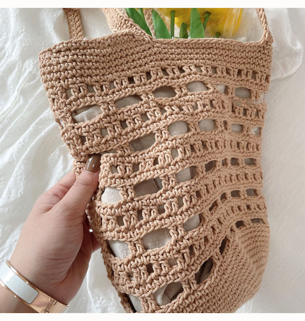 Women’s Artsy Crochet Bucket Bag for Boho Everyday Style & Gifts