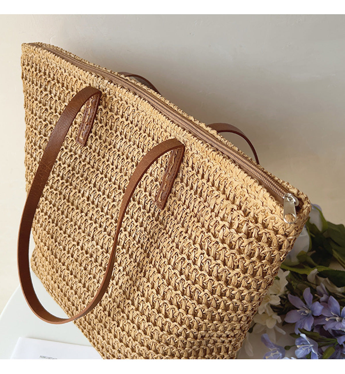 Women’s Straw Woven Tote for Beach, Vacation & Summer Outfits