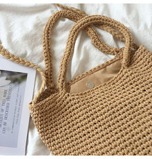 Women’s Large Crochet Cotton Bucket Bag for Boho Everyday Style & Gifts