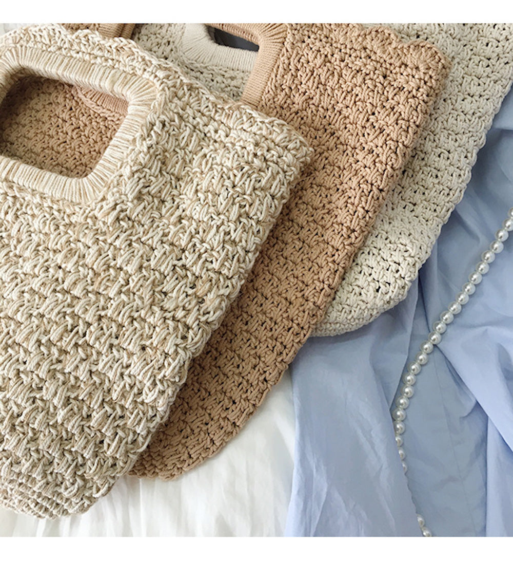 Women’s Harajuku Style Cotton Top Handle Tote Bag for Boho Everyday Style & Gifts