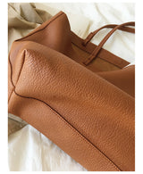 Women’s Large Carryall Tote In Soft Pebbled Leather for Everyday City Outfits