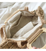 Women’s Artsy Shell Shaped Cotton Shoulder Bag Purse for Boho Everyday Style & Gifts