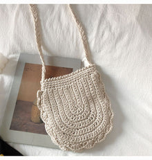 Women’s Mini Cotton Knitted Shoulder Bag Purse for Boho Everyday Style & Gifts