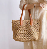 Women’s Large Straw Woven Tote for Beach, Vacation & Summer Outfits