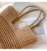 Women’s Straw Basket Summer Tote Bag for Beach, Vacation & Summer Outfits