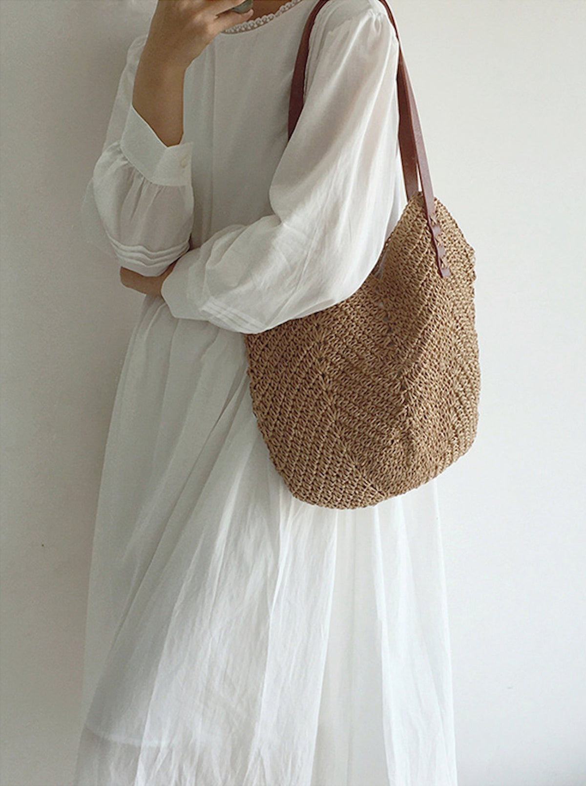 Women’s Retro Straw Woven Tote Bag for Beach, Vacation & Summer Outfits