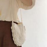 Women’s Mini Cotton Knitted Shoulder Bag Purse for Boho Everyday Style & Gifts