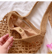 Women’s Cotton Fishnet Shoulder Bag for Boho Everyday Style & Gifts
