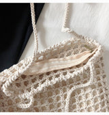 Women’s Lightweight Cotton Knitted Shoulder Bag Messenger Bag for Boho Everyday Style & Gifts