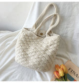 Women’s Patterned Cotton Knitted Shoulder Bag Purse for Boho Everyday Style & Gifts