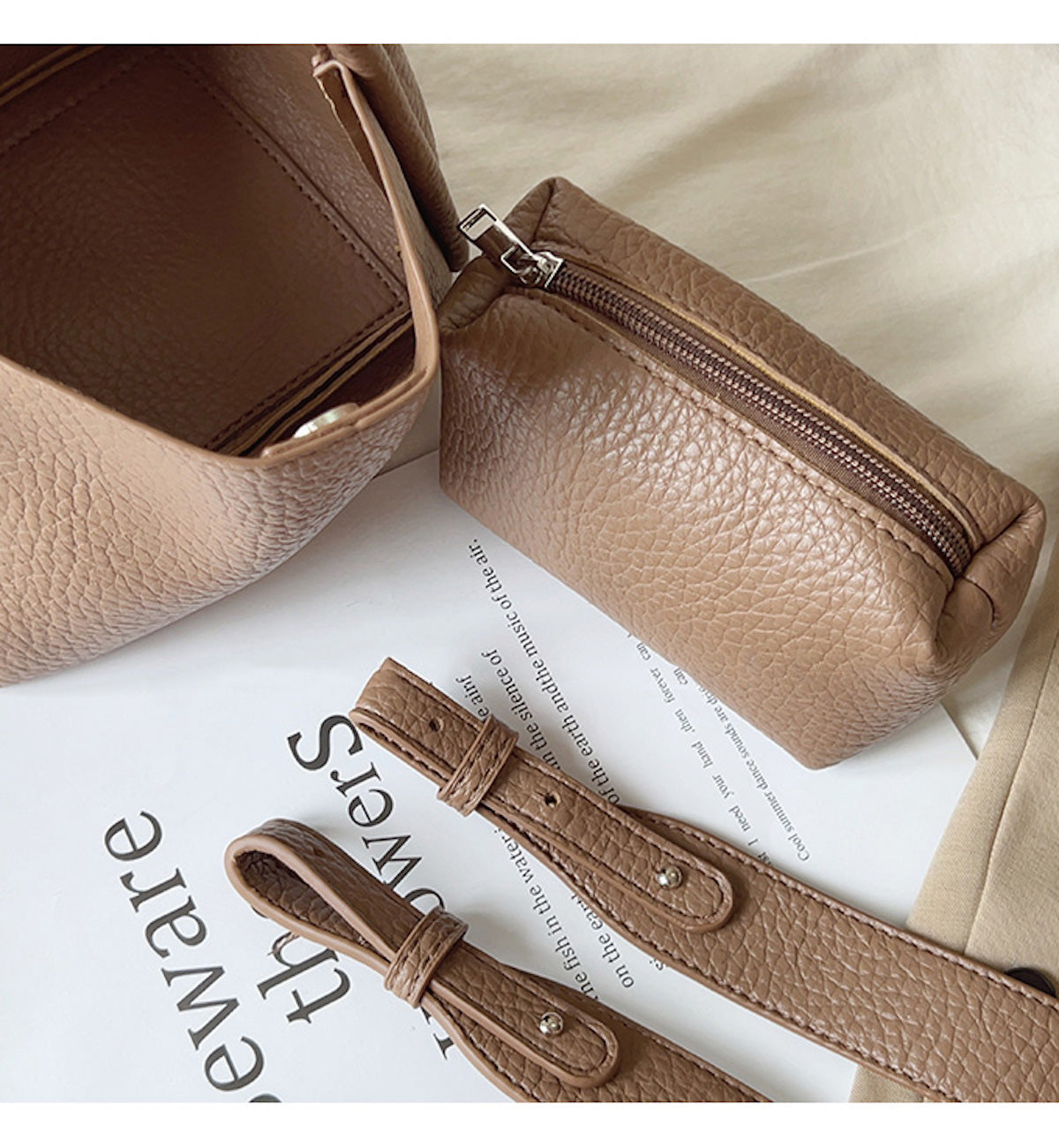 Women’s Soft Leather Bucket Bag for Everyday City Outfits