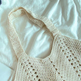 Women’s Minimalistic Crochet Handbag Shoulder Bag for Boho Everyday Style & Gifts