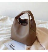 Women’s Soft Leather Bucket Shoulder Bag for Everyday City Outfits