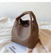 Women’s Soft Leather Bucket Shoulder Bag for Everyday City Outfits