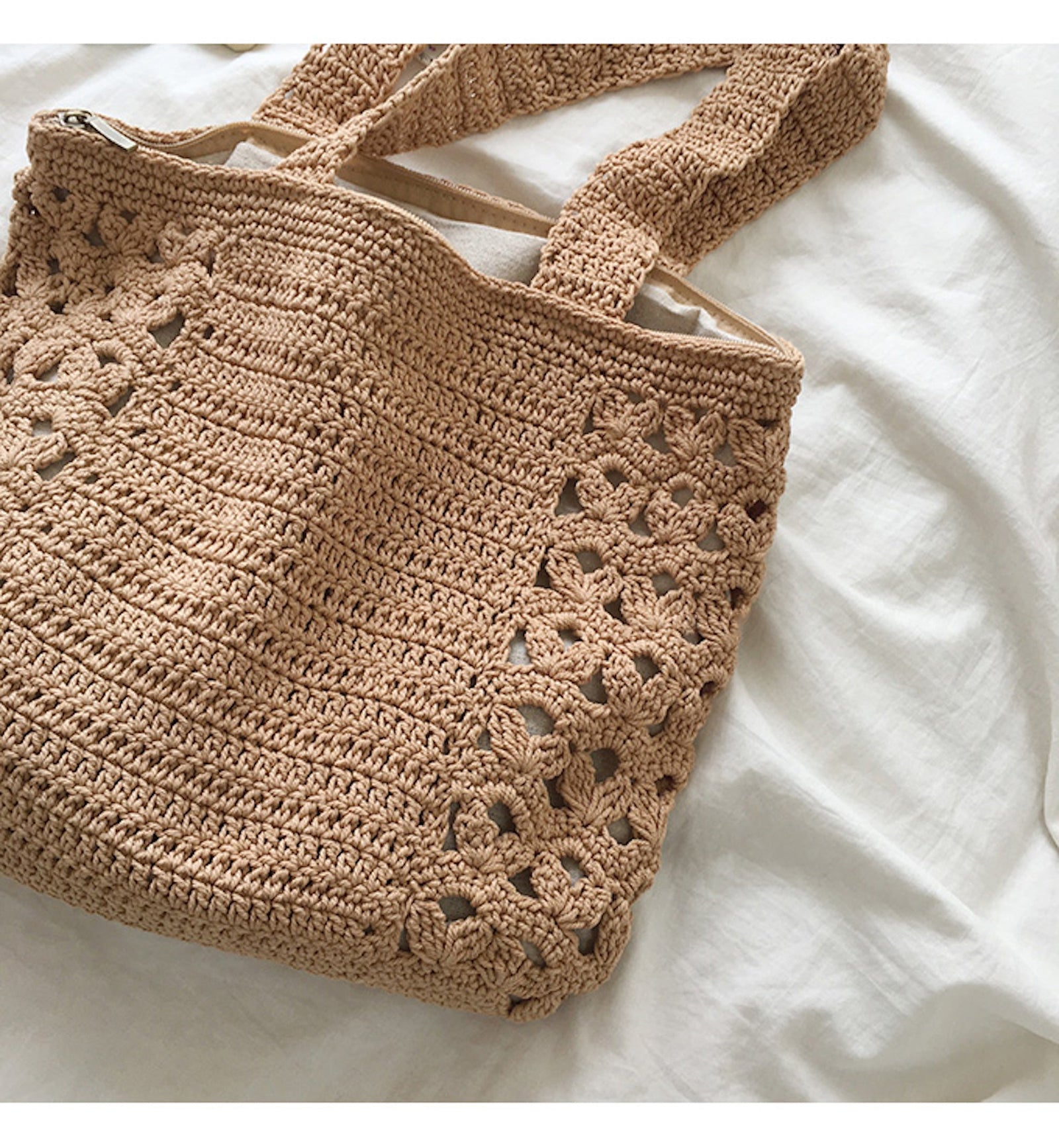 Crochet Cotton Retro Artsy Knitted Shoulder Women's Woven Bag for Boho Everyday Style & Gifts