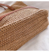 Women’s Straw Woven Tote Shoulder Bag for Beach, Vacation & Summer Outfits