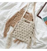 Women’s Retro Cotton Crochet Shoulder Bag for Boho Everyday Style & Gifts