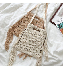 Women’s Retro Cotton Crochet Shoulder Bag for Boho Everyday Style & Gifts