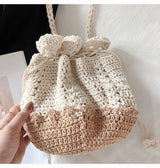 Women’s Retro Cotton Drawstring Shoulder Bag Crossbody Bag for Boho Everyday Style & Gifts